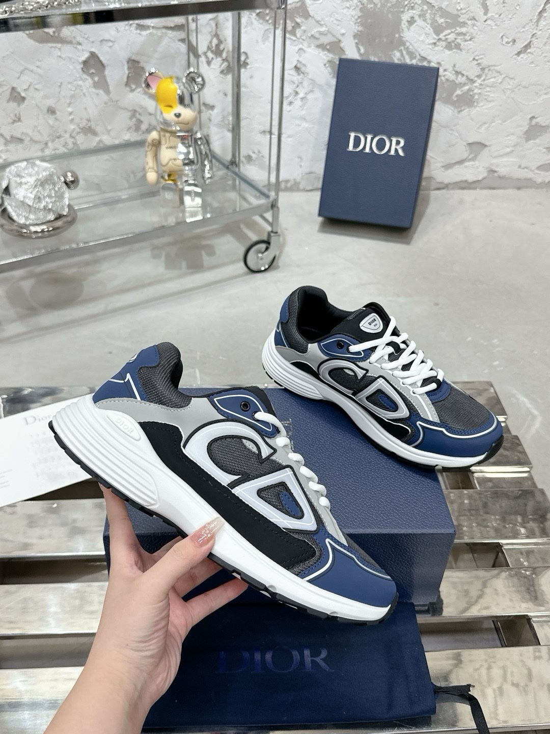 SNEAKERS DIOR B30 BLEU