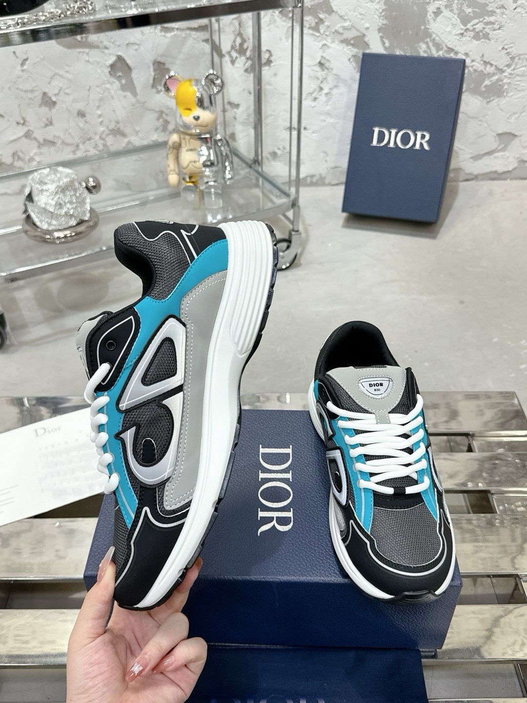 SNEAKERS DIOR B30 BLEU