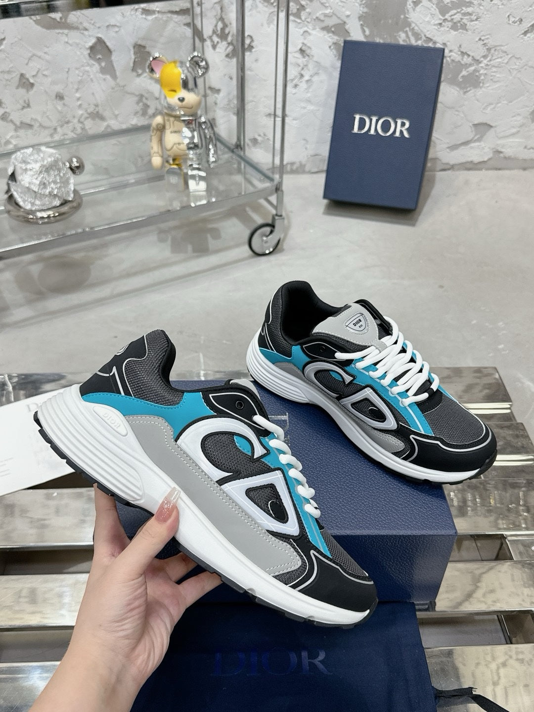 SNEAKERS DIOR B30 BLEU