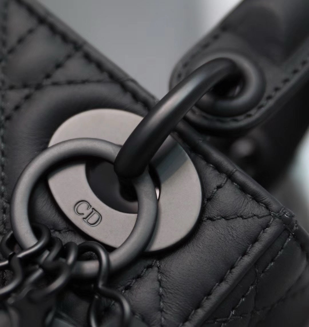 Sac A Main Lady Dior Mini Noir Ultra Matt