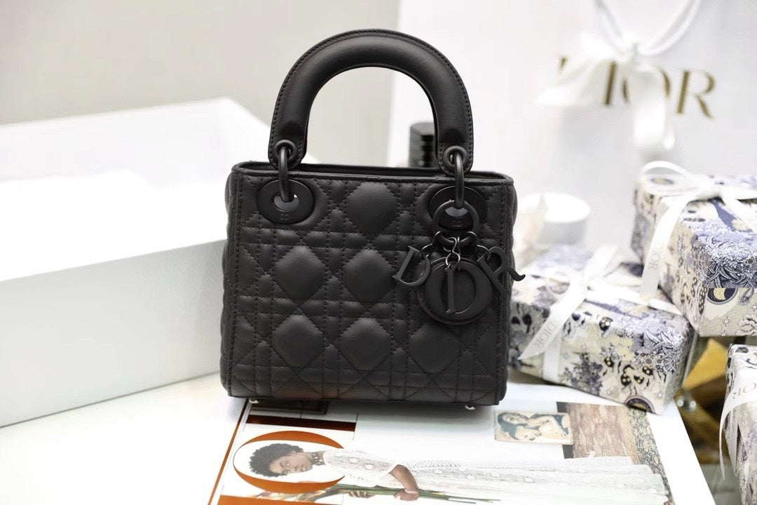 Sac A Main Lady Dior Mini Noir Ultra Matt