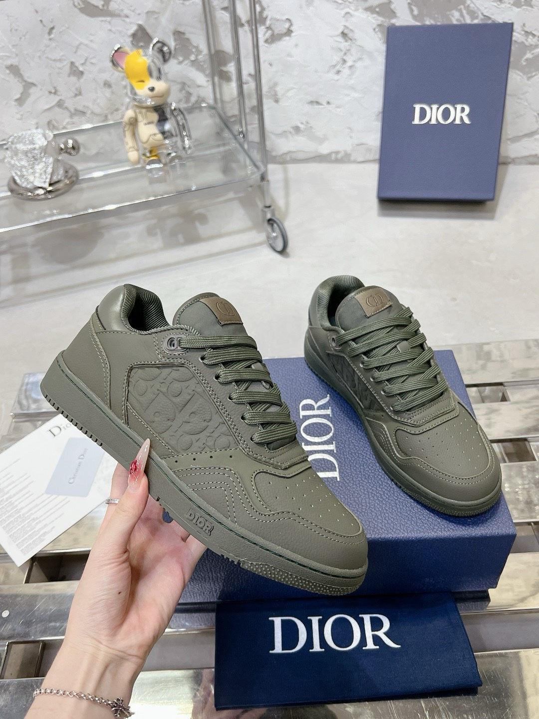 SNEAKERS DIOR B27 KAKI