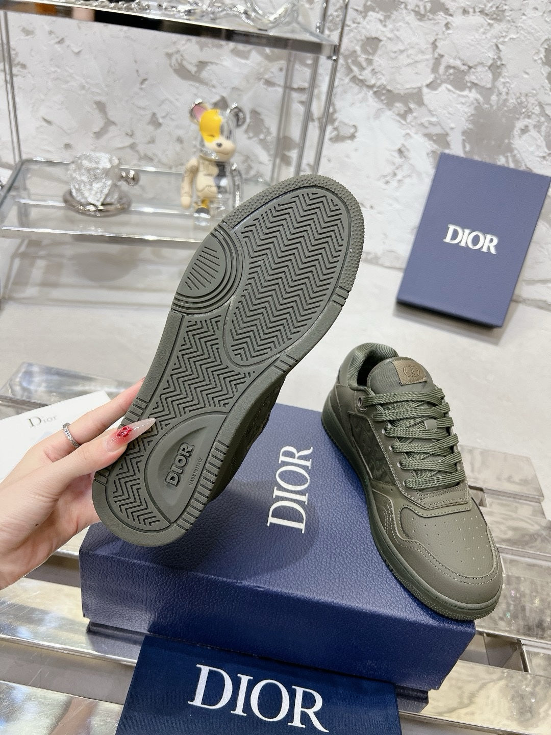SNEAKERS DIOR B27 KAKI