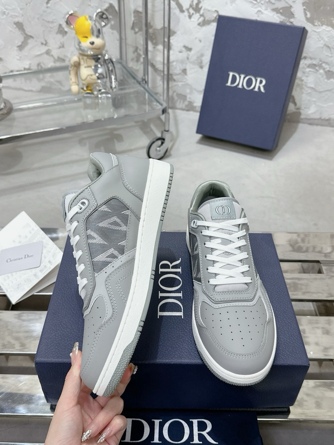 SNEAKERS DIOR B27 GRIS DIAMOND