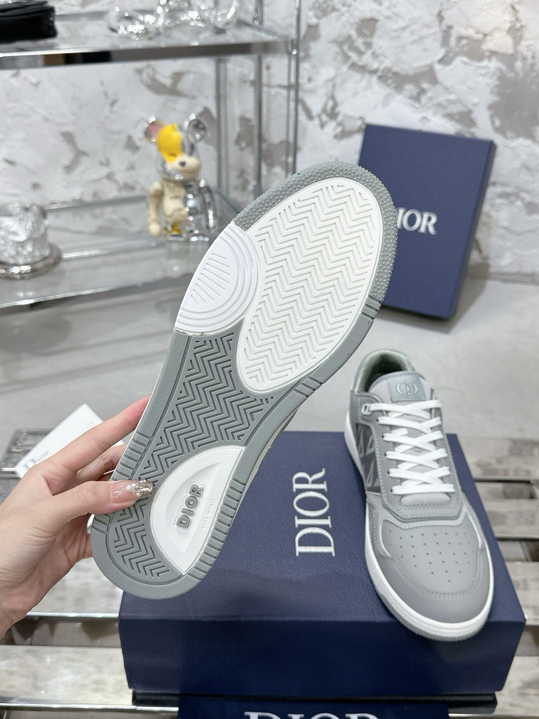 SNEAKERS DIOR B27 GRIS DIAMOND