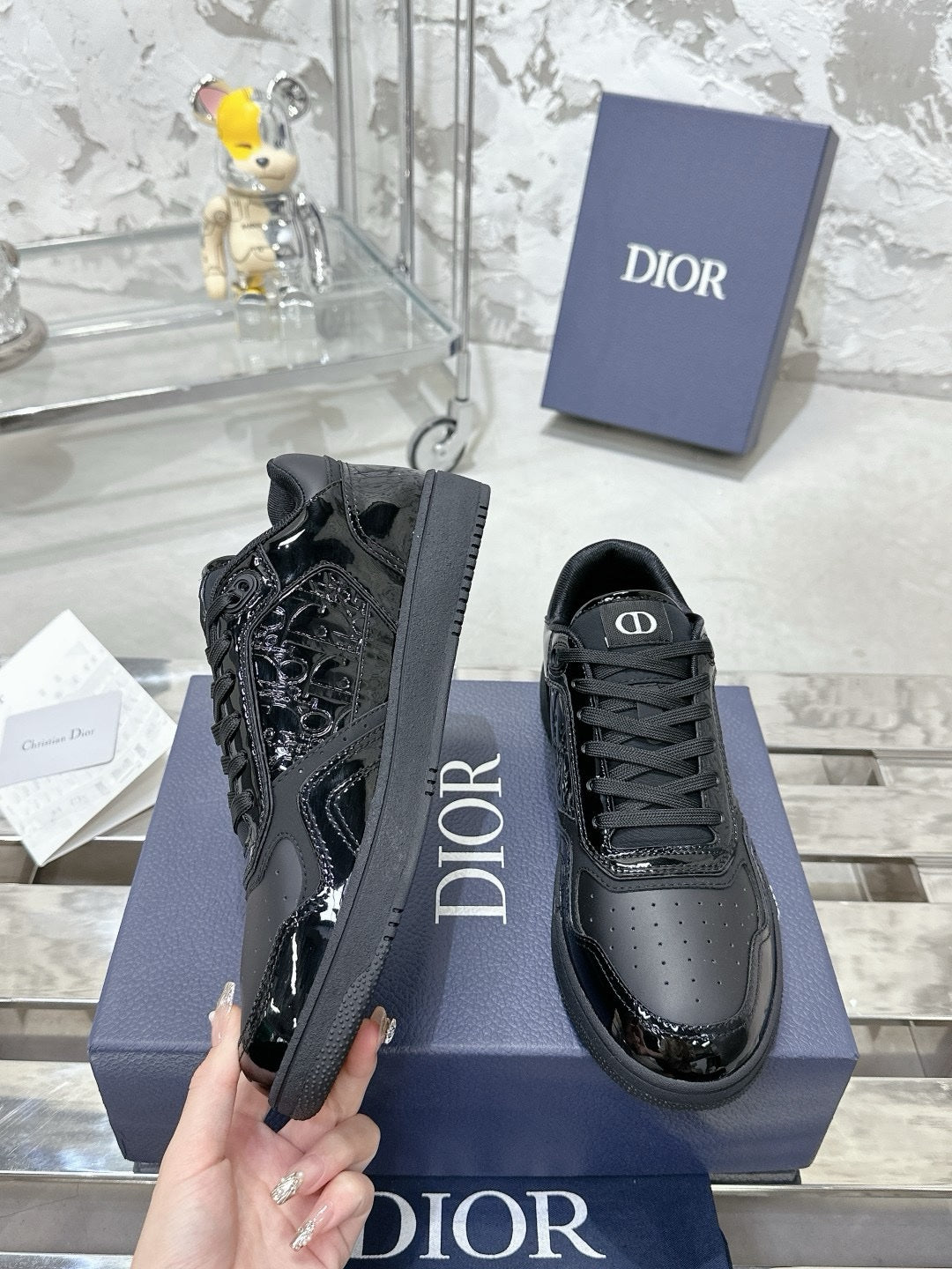 SNEAKERS DIOR B27 NOIR GLOSSY