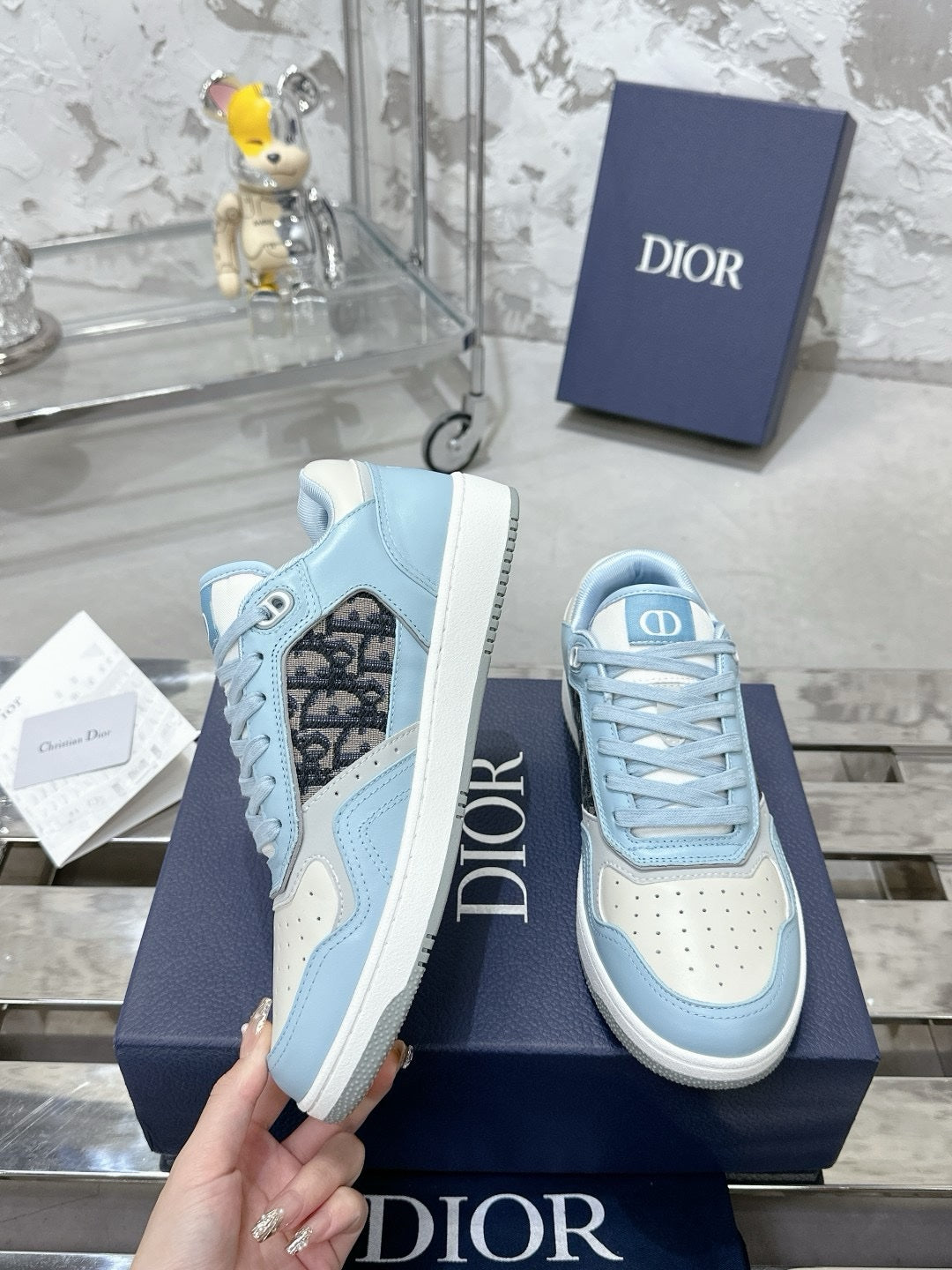 SNEAKERS DIOR B27 BLEU CIEL
