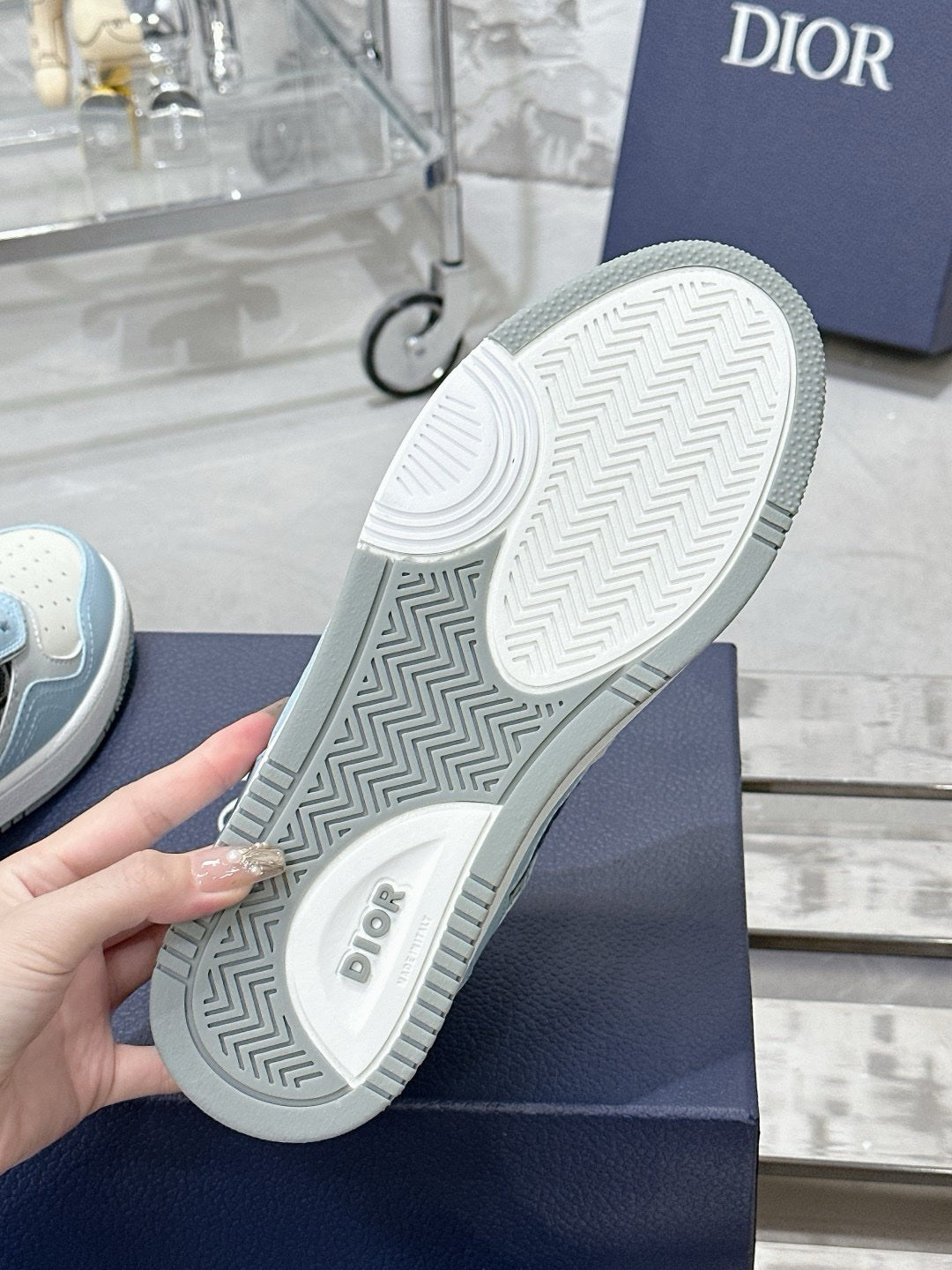 SNEAKERS DIOR B27 BLEU CIEL