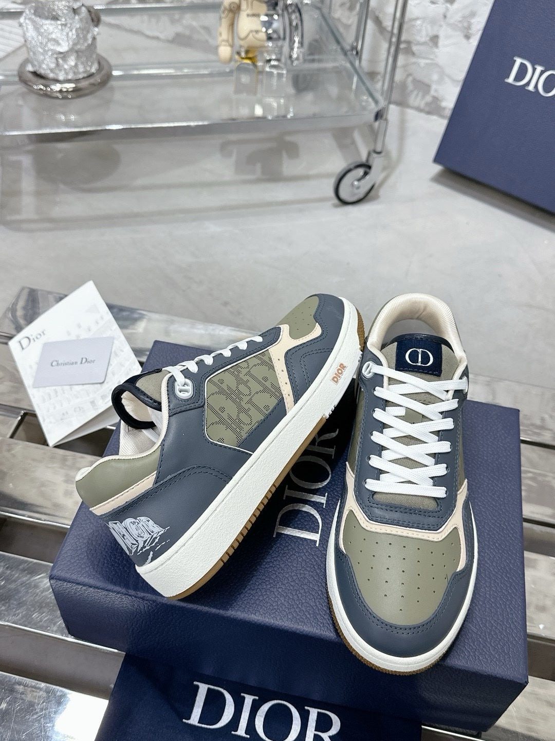 SNEAKERS DIOR B27 KAKI