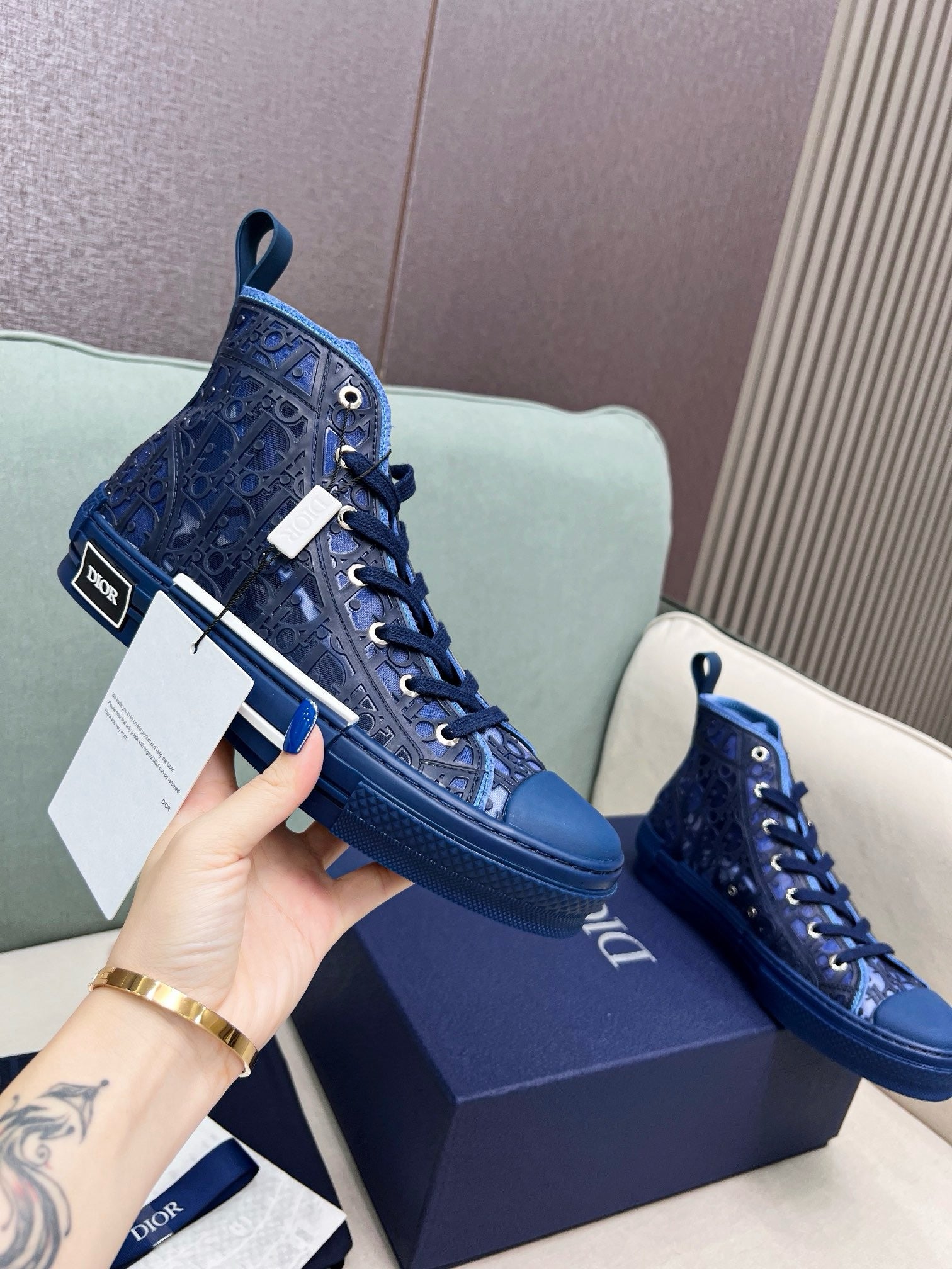 SNEAKERS DIOR B23 BLEU