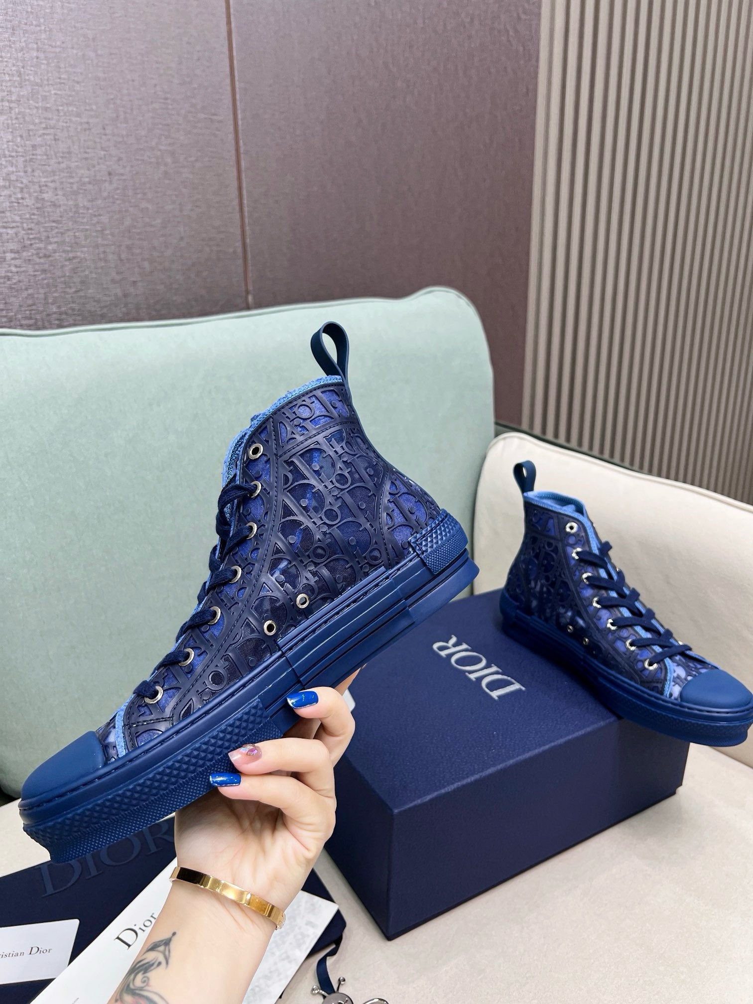 SNEAKERS DIOR B23 BLEU