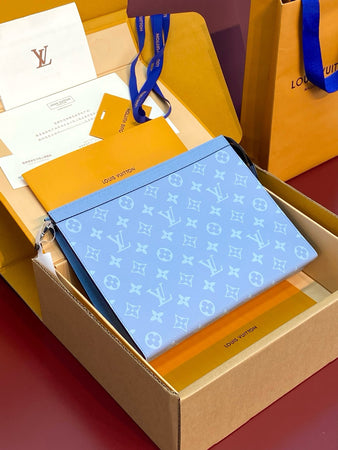POCHETTE VOYAGE LOUIS VUITTON BLEU