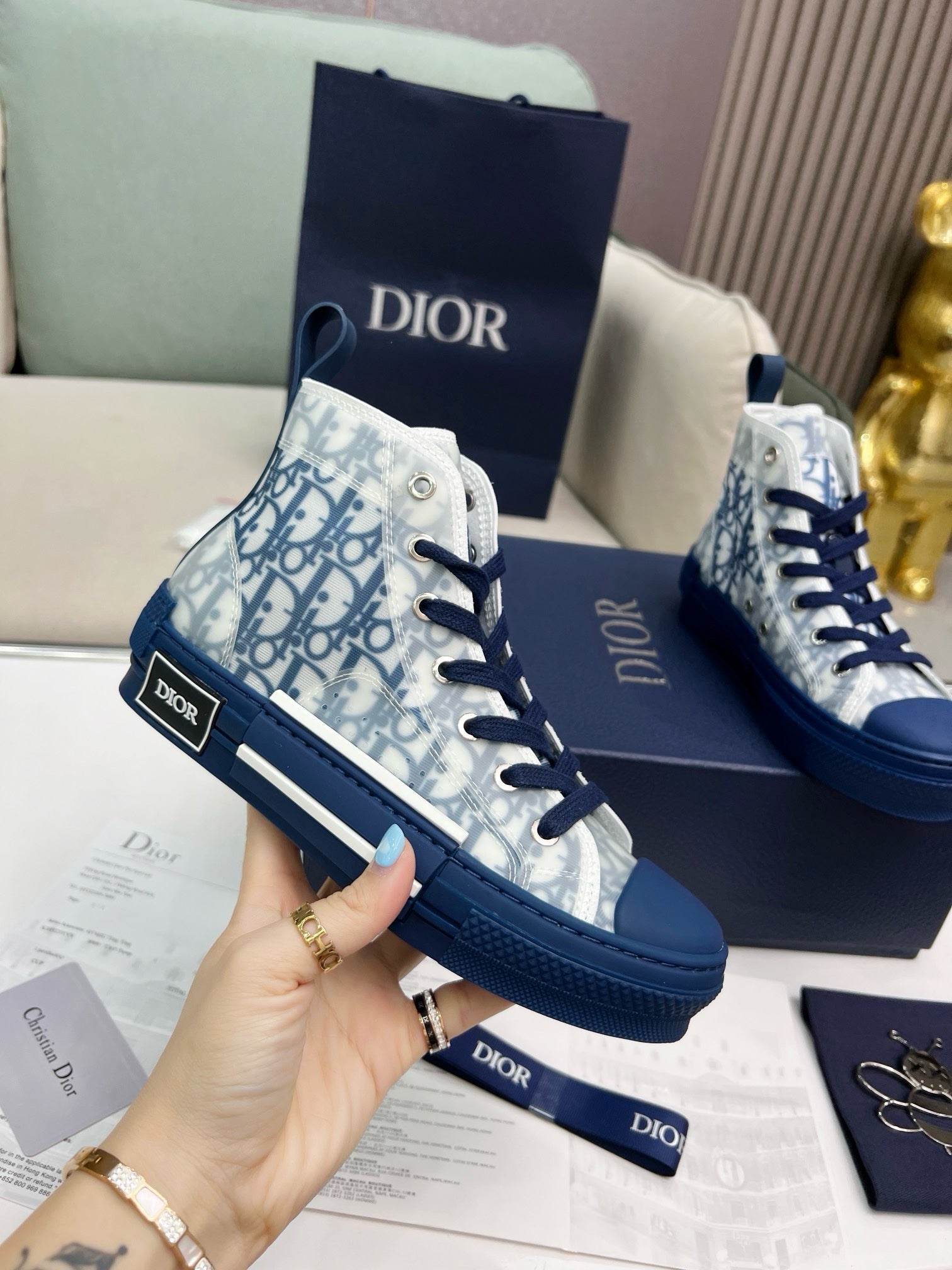 SNEAKERS DIOR B23 BLEU