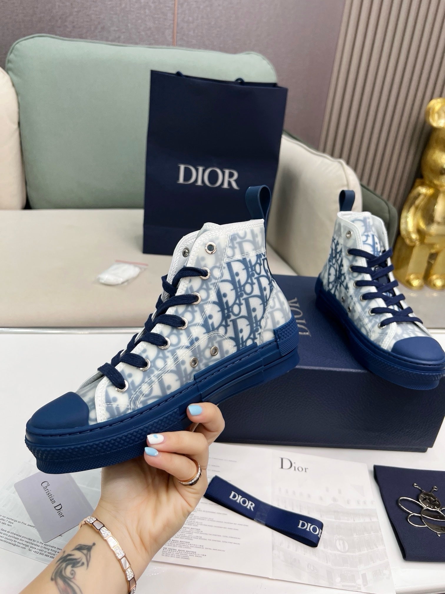 SNEAKERS DIOR B23 BLEU