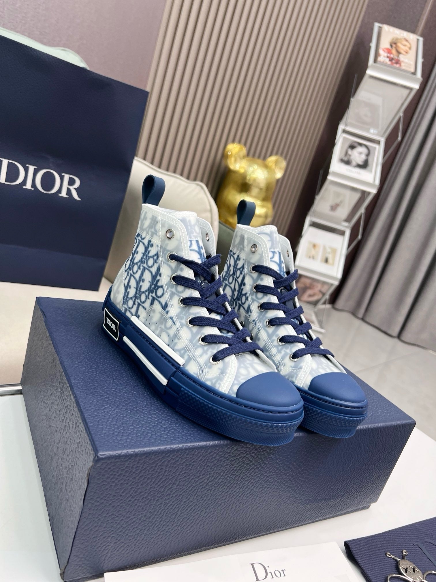 SNEAKERS DIOR B23 BLEU