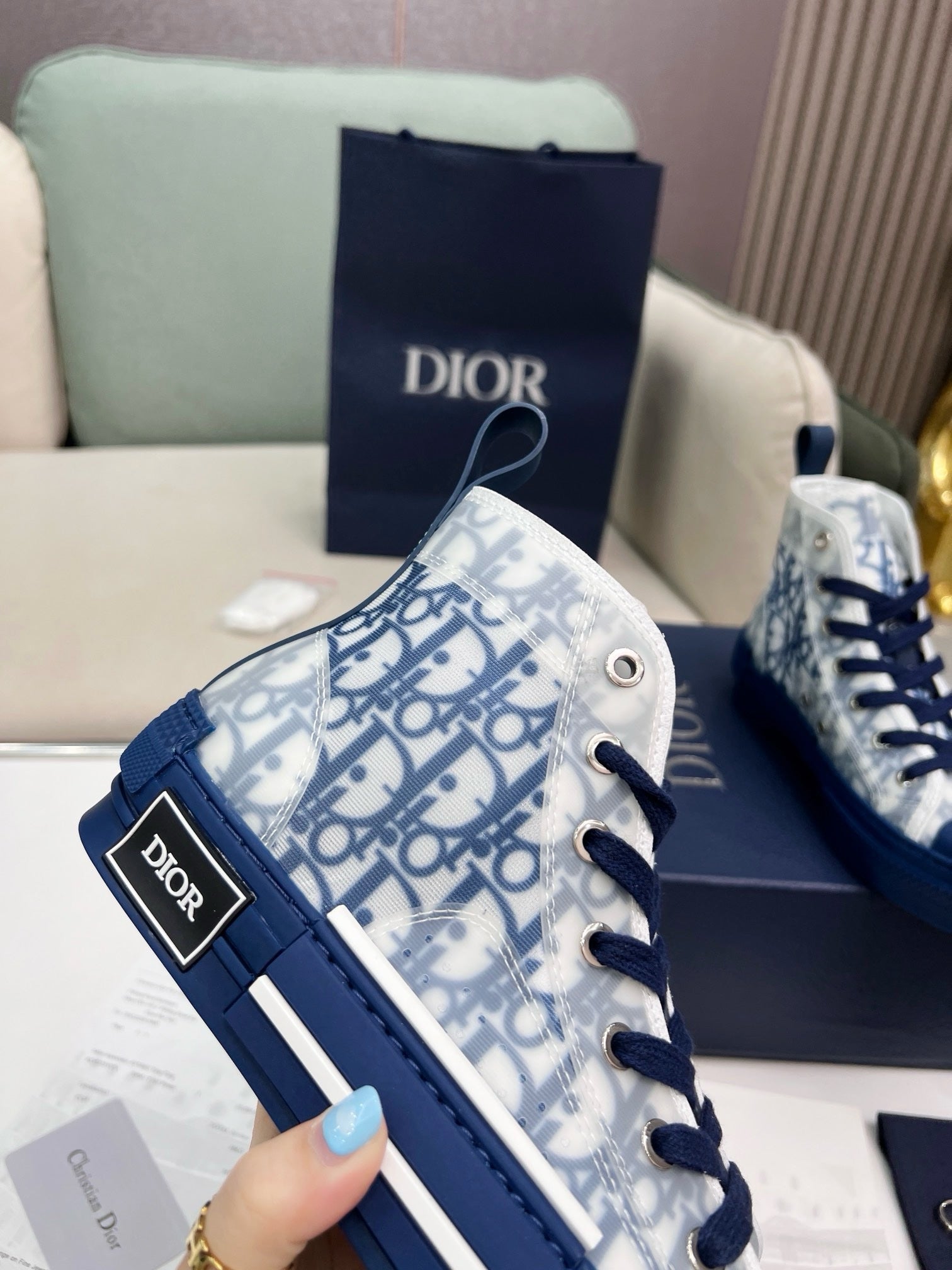 SNEAKERS DIOR B23 BLEU