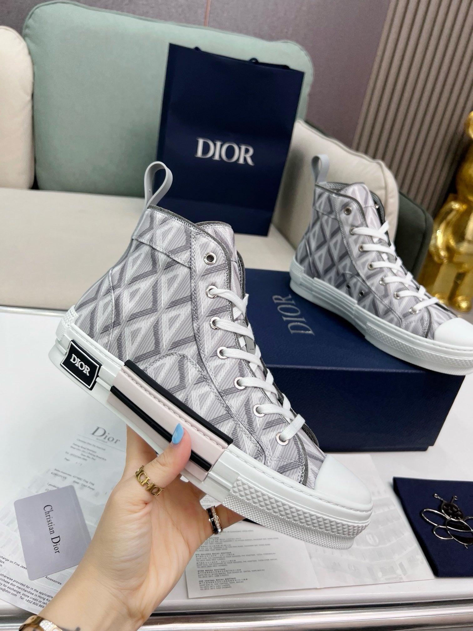 SNEAKERS DIOR B23 GRIS DIAMOND