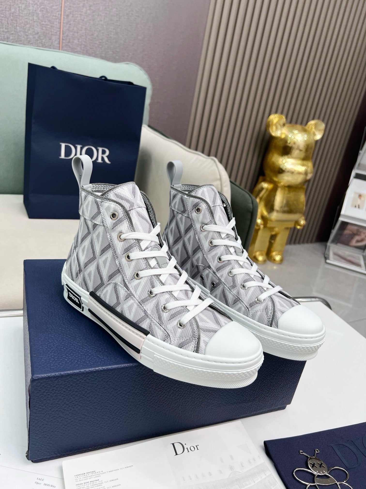 SNEAKERS DIOR B23 GRIS DIAMOND