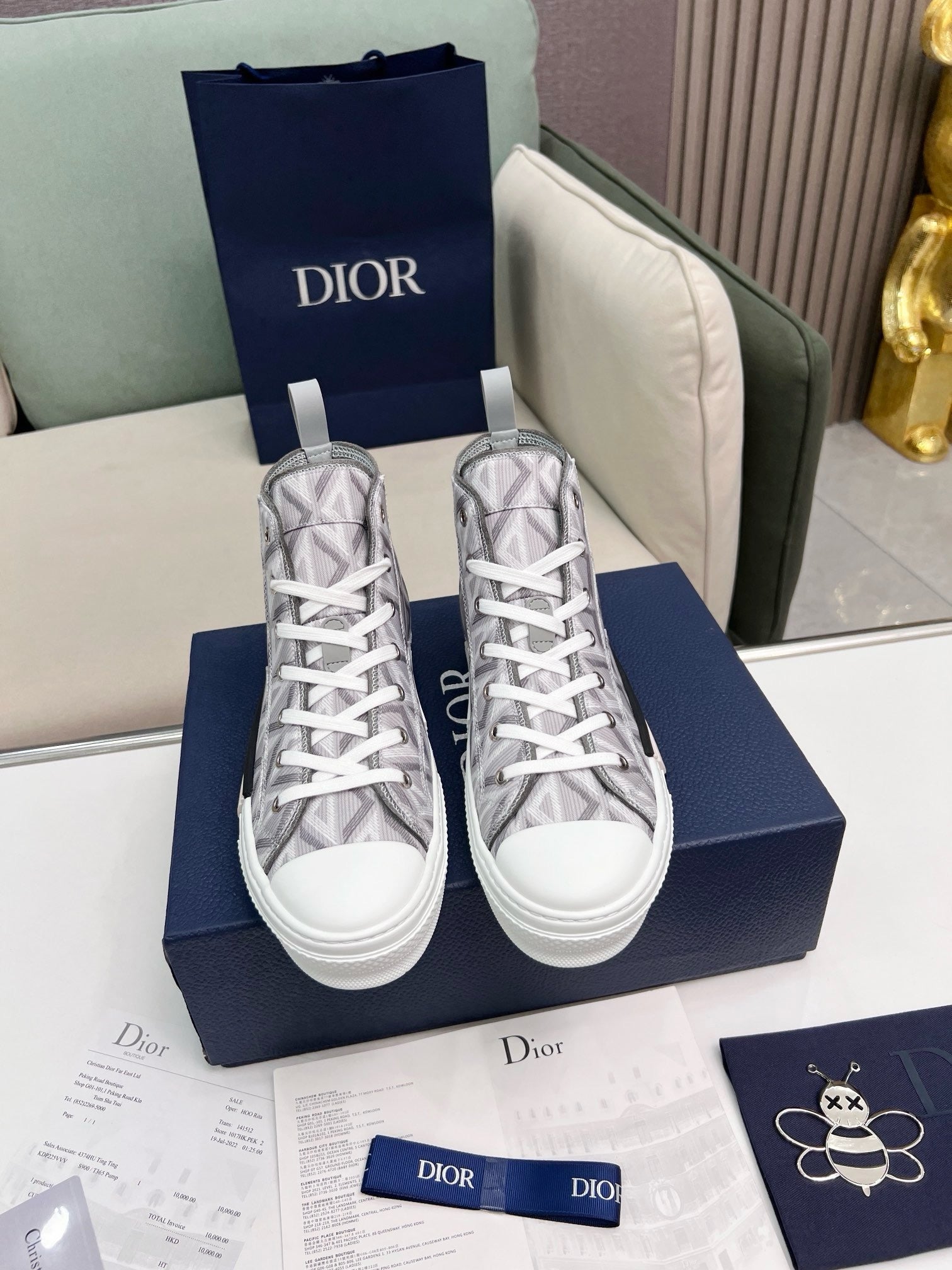 SNEAKERS DIOR B23 GRIS DIAMOND