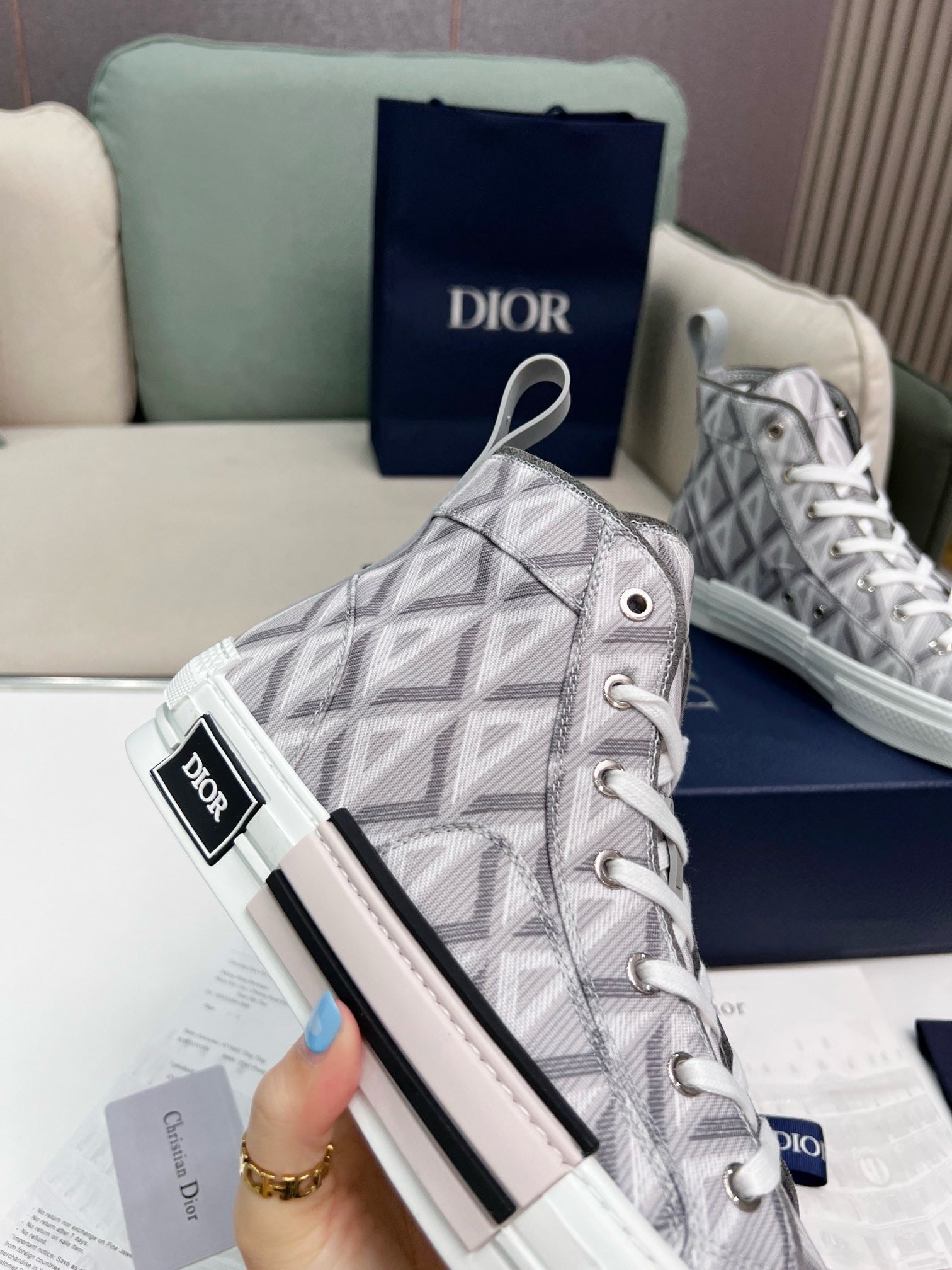 SNEAKERS DIOR B23 GRIS DIAMOND