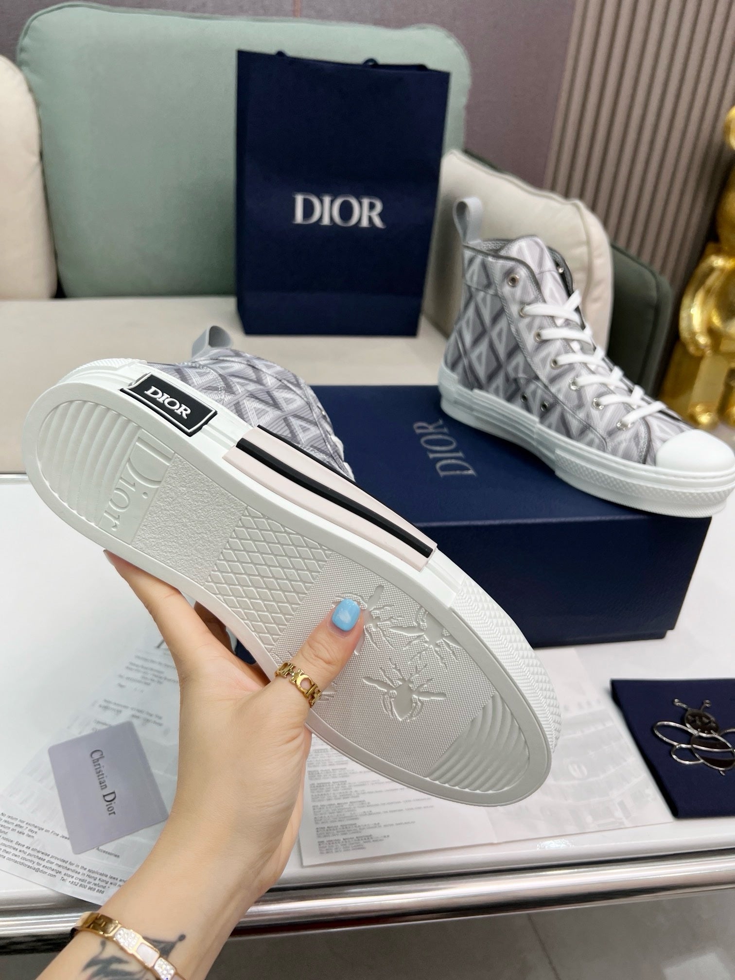 SNEAKERS DIOR B23 GRIS DIAMOND