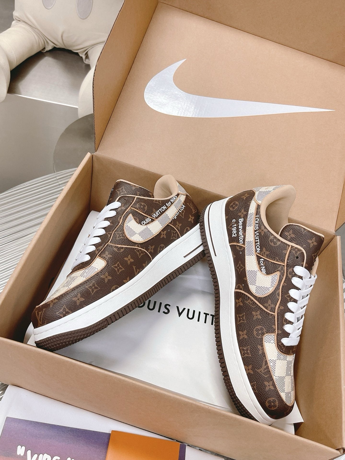 SNEAKERS AIR FORCE 1 X LOUIS VUITTON MARRON