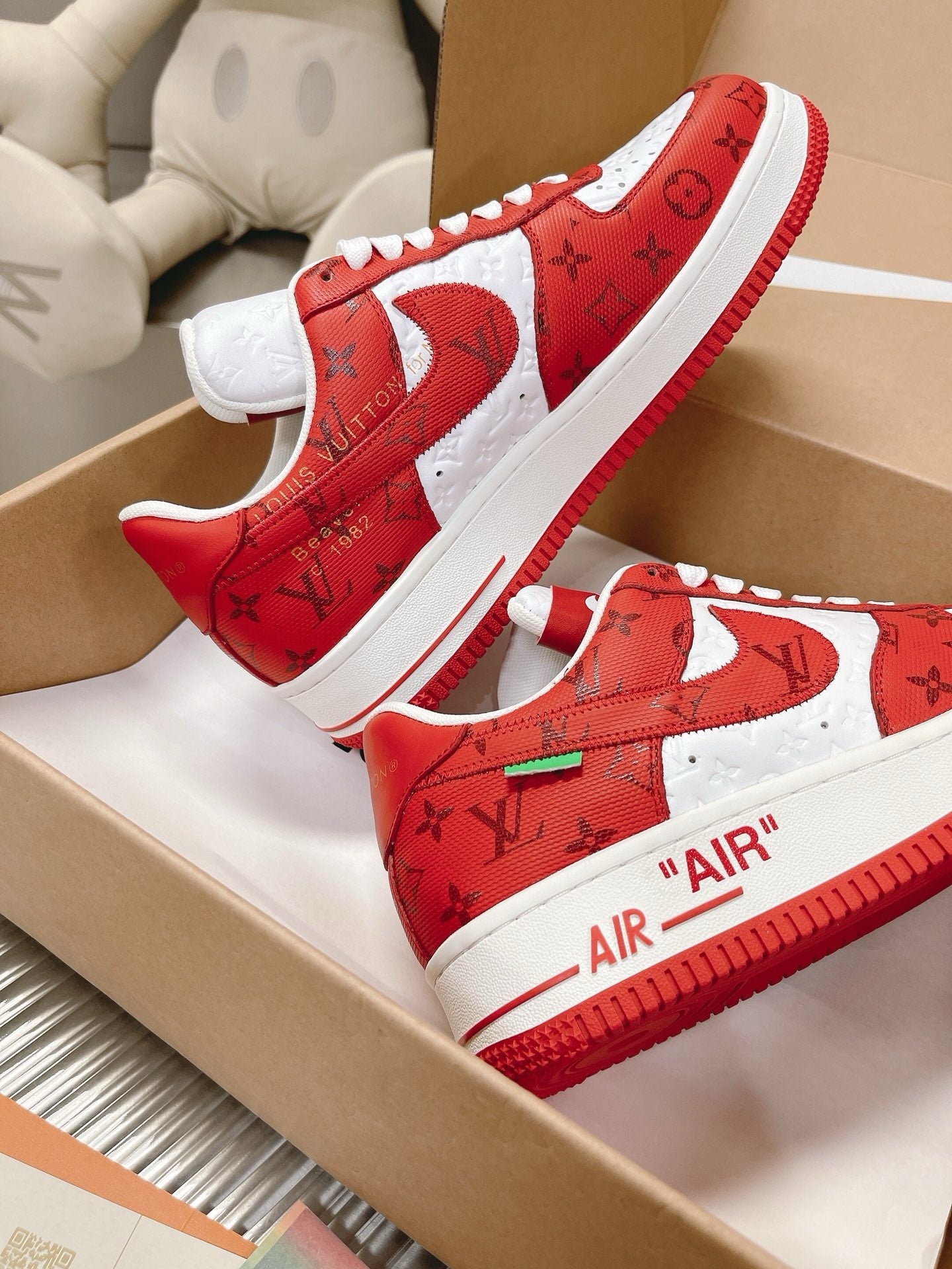 SNEAKERS AIR FORCE 1 X LOUIS VUITTON ROUGE