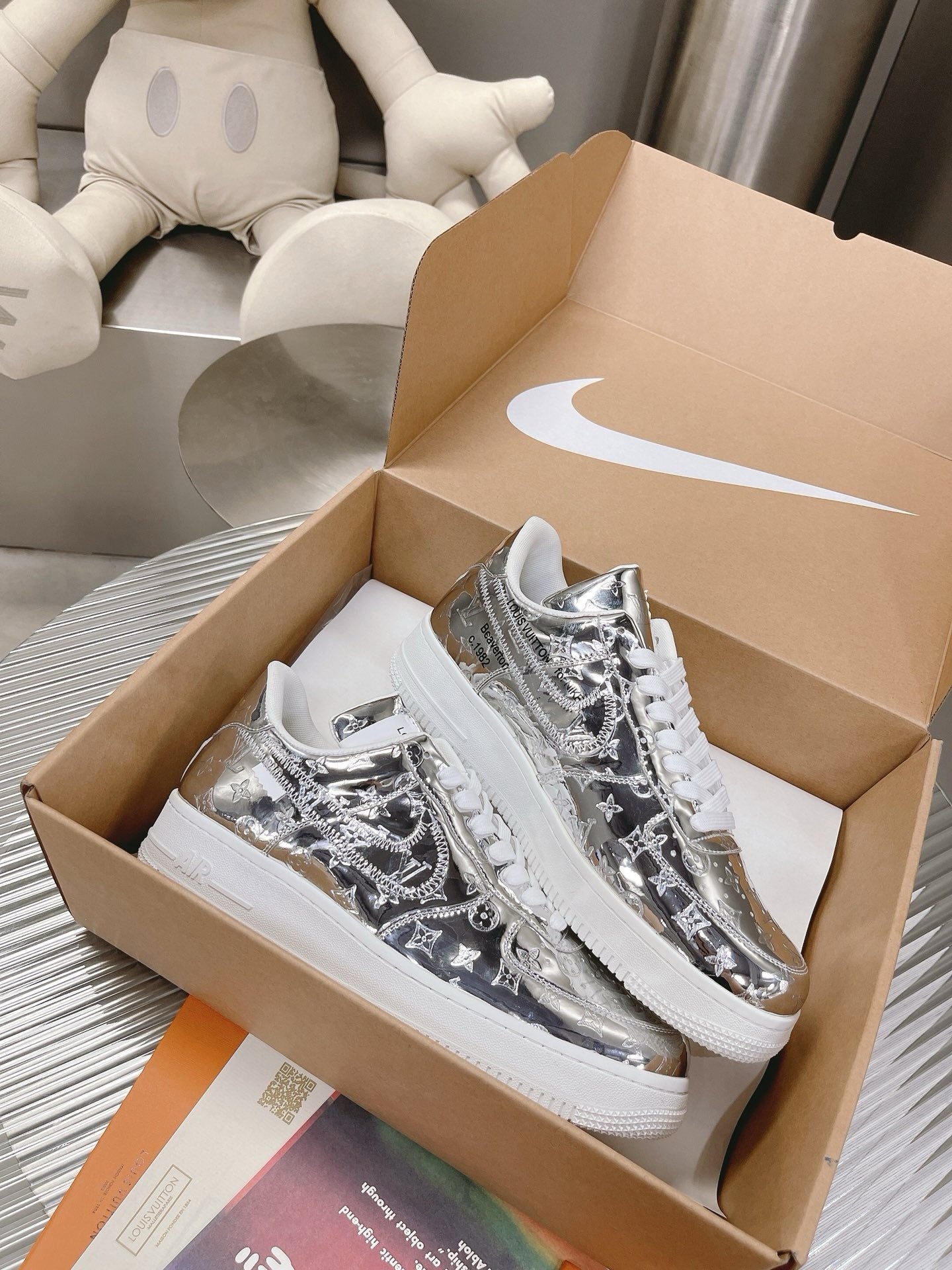 SNEAKERS AIR FORCE 1 X LOUIS VUITTON SILVER