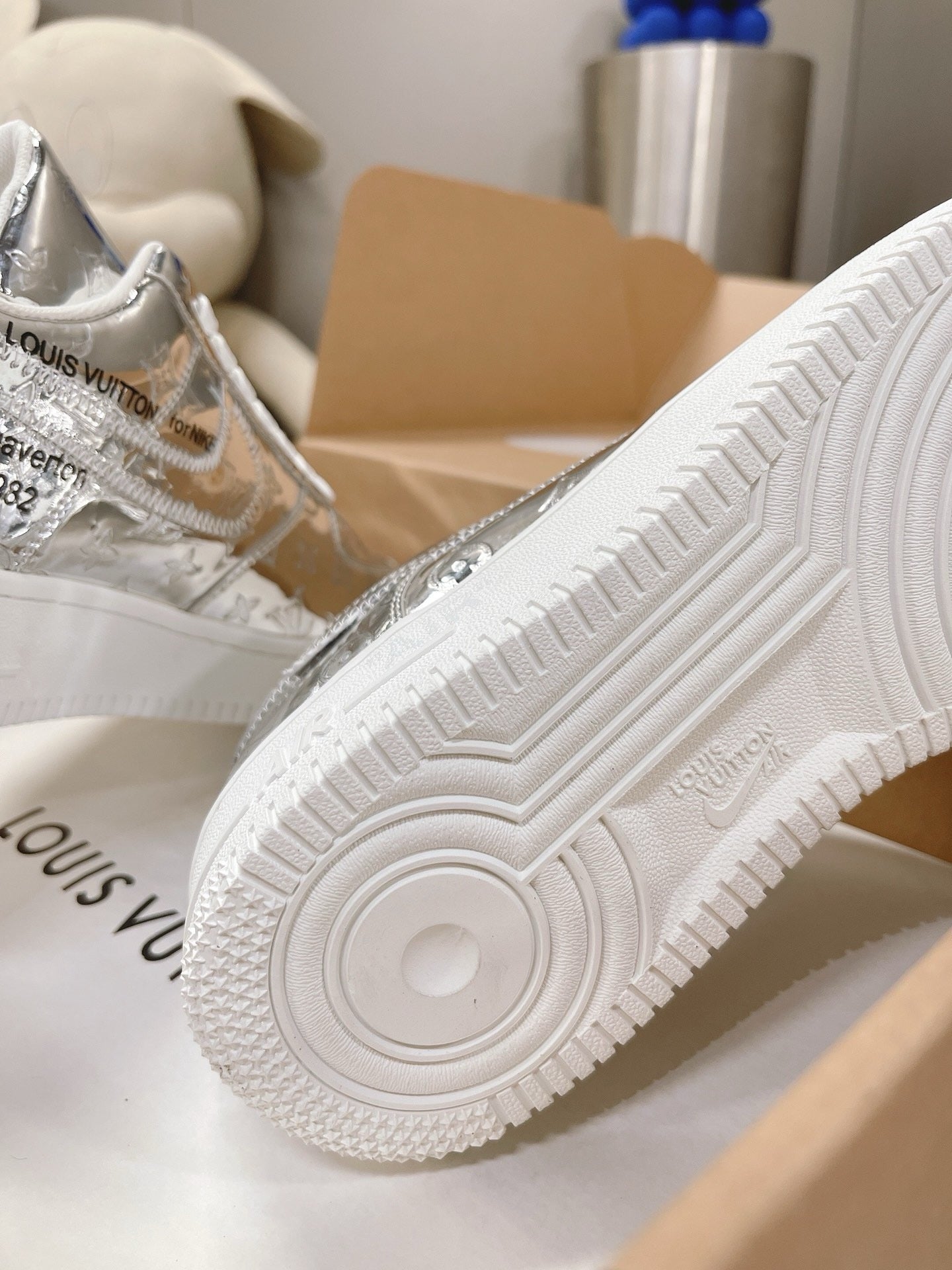 SNEAKERS AIR FORCE 1 X LOUIS VUITTON SILVER