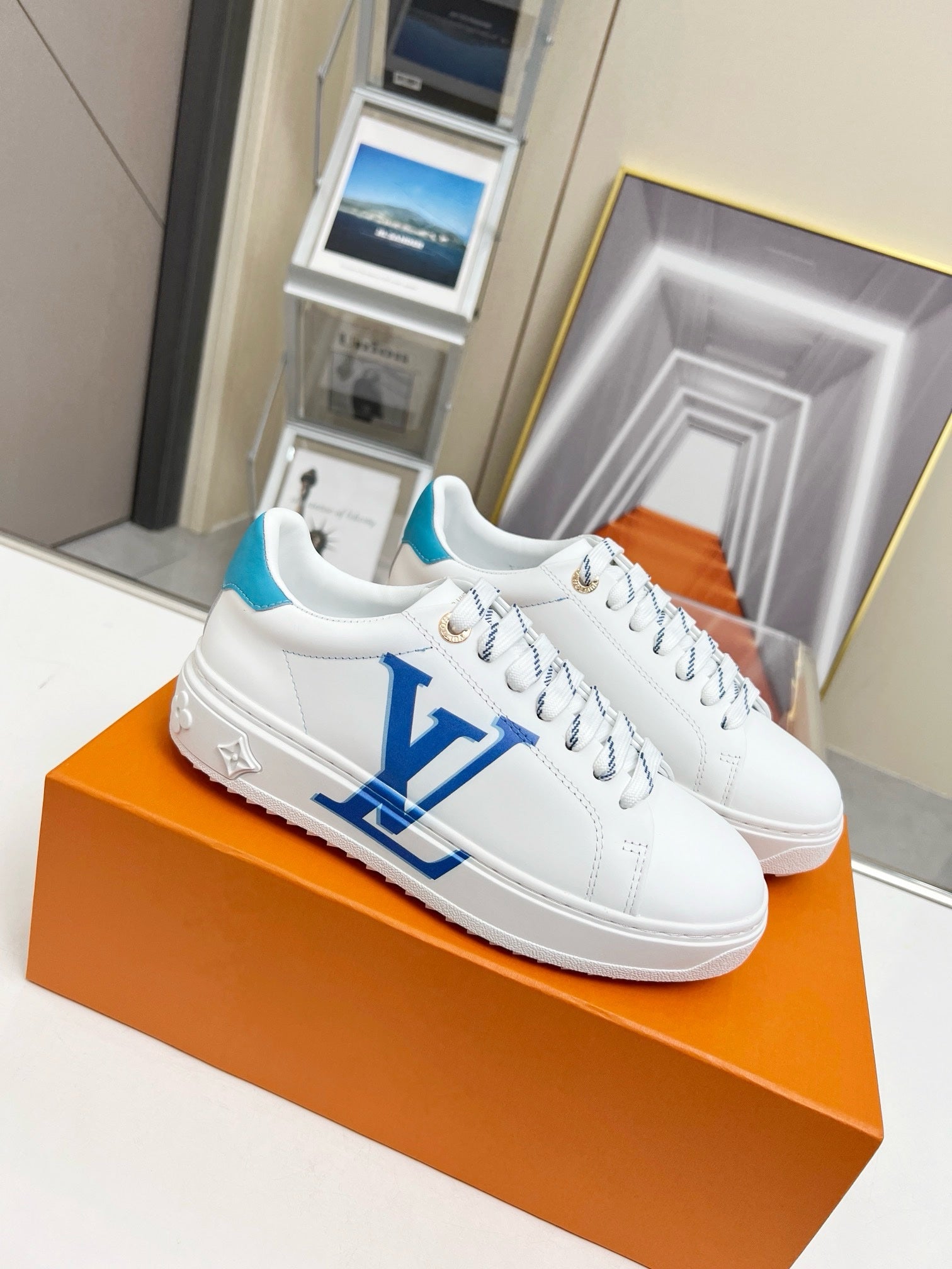 Sneakers Louis Vuitton Femme Time Out Bleu